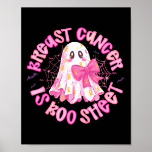 Póster El Cáncer De Mama Es Una Coqueta De Fantasma Rosa