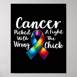 Póster El Cáncer De Mama Ganó Una Pelea Con El Chick Equi