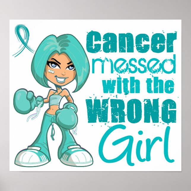 Póster El Cáncer De Ovario Enfrentado Con Un Chica Equivo (Frente)