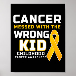 Póster El Cáncer Enfrentado Con El Cáncer Infantil Equivo