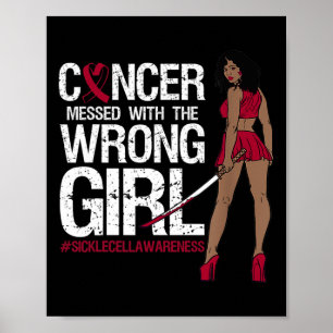Póster El Cáncer Enfrentado Con La Mala Célula De Enferme