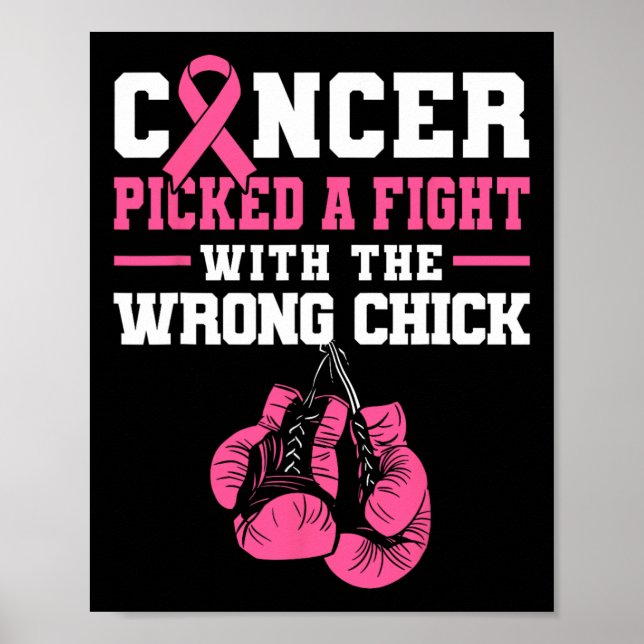 Póster El Cáncer Ganó Una Pelea Con El Boxeo De Chick Equ (Frente)
