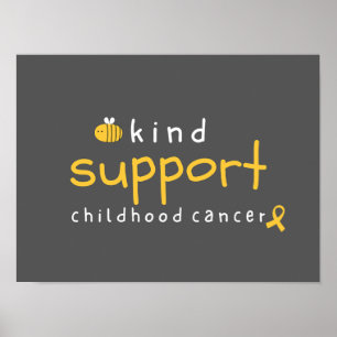 Póster el cáncer infantil debe ser un apoyo amable Poster