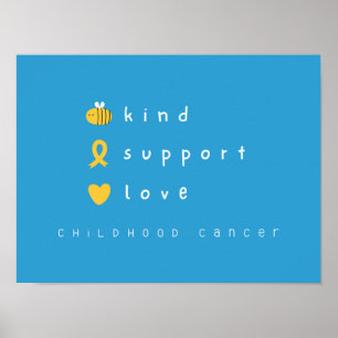 Póster el cáncer infantil ser amable apoyo amor Poster Im