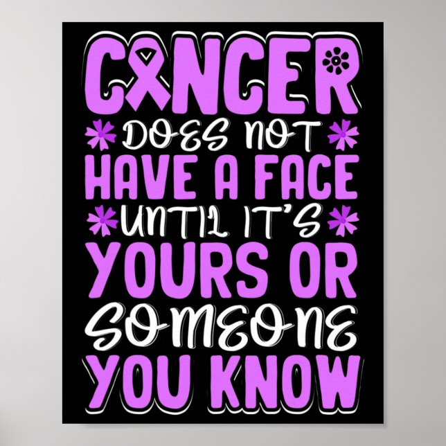 Póster El cáncer no tiene rostro hasta que... (Frente)