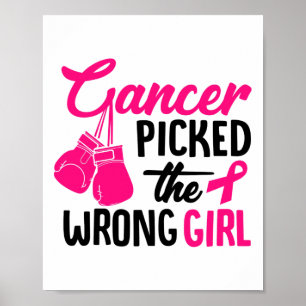 Póster El Cáncer Recogió El Malo Awarene Del Cáncer De Ma
