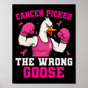 Póster El Cáncer Recogió El Malo Cáncer De Mama Gracioso