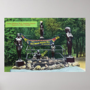 Póster El cañón de Capilano en India deseando buenas vist