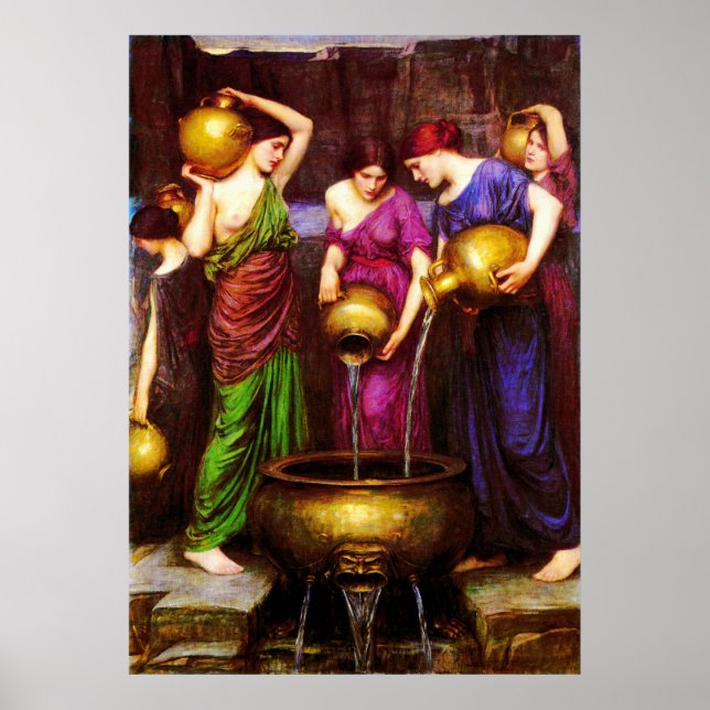Póster El canvas Danaïdes (1904) ~ Bella Artes (Frente)