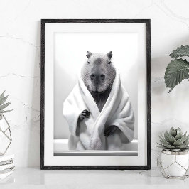 Póster El capibara en la bañera