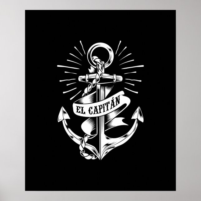 Póster El Capitán Capitán Esquiador (Frente)