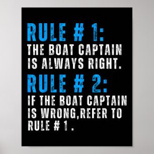 Póster El capitán siempre tiene razón divertido capitán d