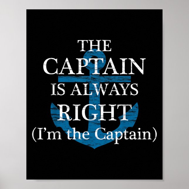 Póster El capitán siempre tiene razón y yo soy el capitán (Frente)