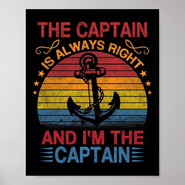 Póster El Capitán Siempre Tiene Razón Y Yo Soy El Capitán (Frente)