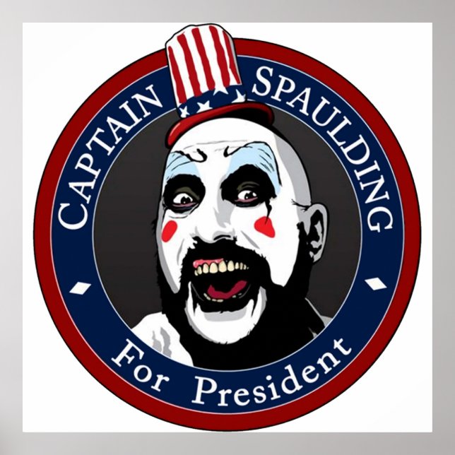 Póster El capitán Spaulding rechaza al presidente (Frente)