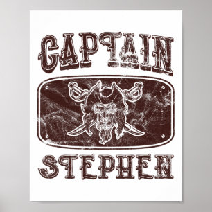 Póster El capitán Stephen Personalizado Pirata Ponto