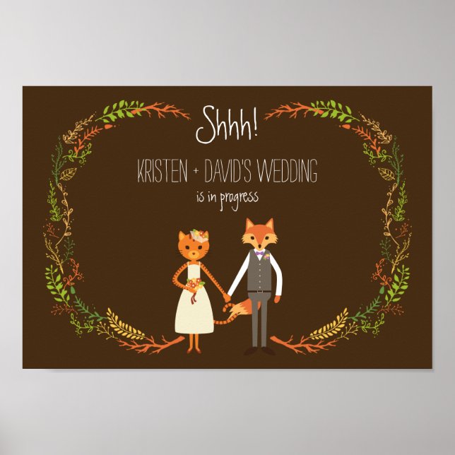 Póster El capo y el boda Fox de Woodland están en progres (Frente)