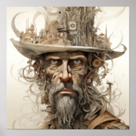 Póster El capricho de Mad Hatter: Retrato del excéntrico