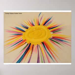 Póster El caramelo riega al artista del autismo