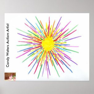 Póster El caramelo riega al artista del autismo