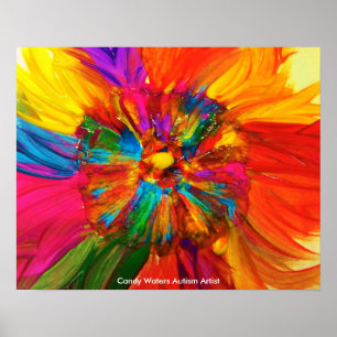 Póster El caramelo riega al artista del autismo