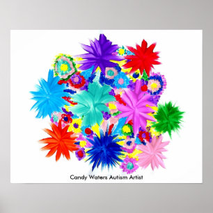 Póster El caramelo riega al artista del autismo