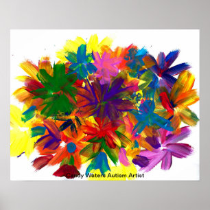 Póster El caramelo riega al artista del autismo