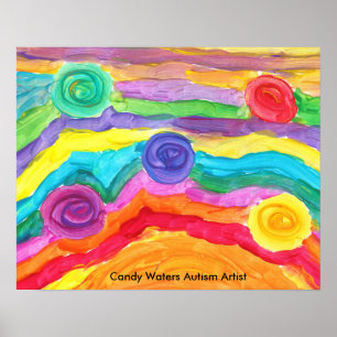 Póster El caramelo riega al artista del autismo