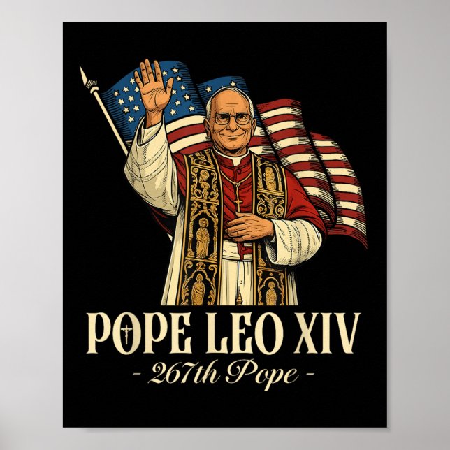 Póster El Cardenal Camisas León Xiv Robert Prevost Americ (Frente)