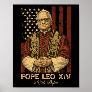 Póster El cardenal Robert Francis Prevota al Papa Leo Xiv