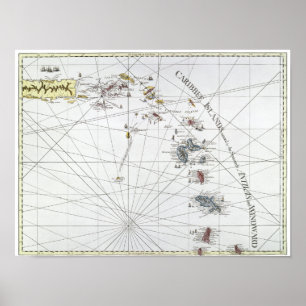 PÓSTER EL CARIBE: MAPA, 1775