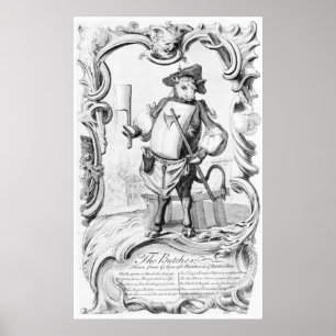 Póster El carnicero, publicado en 1746