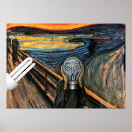 Póster El cartel de la bombilla gritando