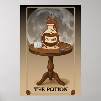 Póster El cartel de la carta de tarot de la poción