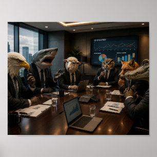 Póster El cartel de la reunión de negocios