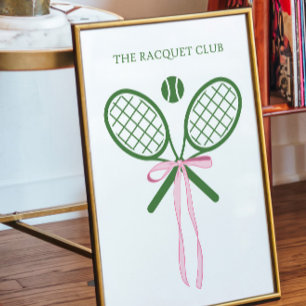 Póster El cartel de tenis elegante del Racquet Club