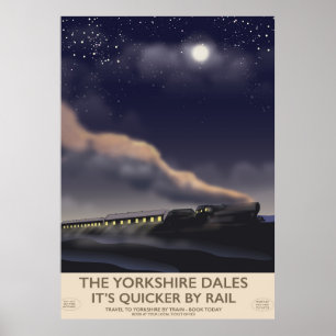 Póster El cartel del ferrocarril de Yorkshire Dales