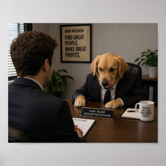 Póster El cartel del proceso de entrevista