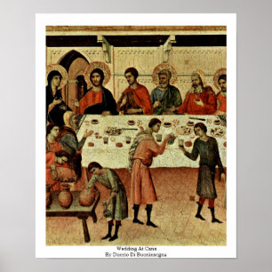 Póster El casarse en Cana de Duccio Di Buoninsegna