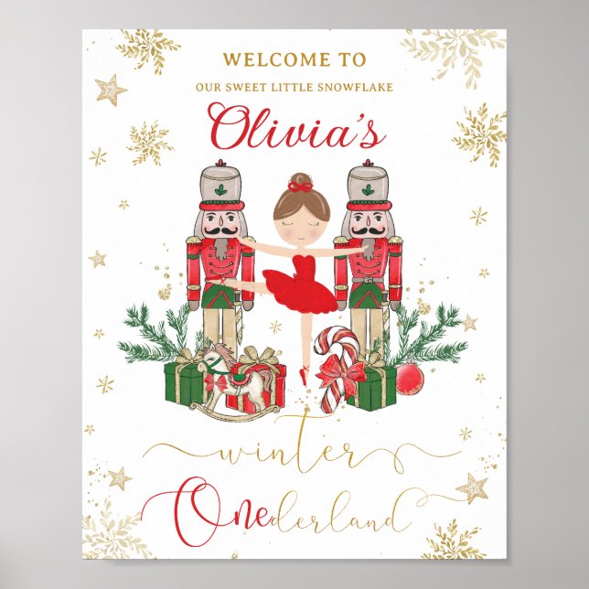 Póster El Cascanueces Invierno Onederland Cumpleaños 1º R (Frente)