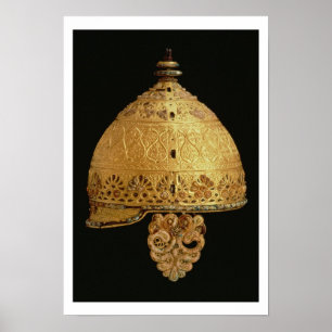 Póster El casco céltico encontró en Agris, Charante, 4to