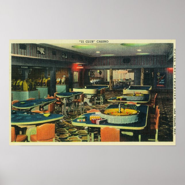 Póster El Casino 21 Club, Hotel Last Frontier (Frente)