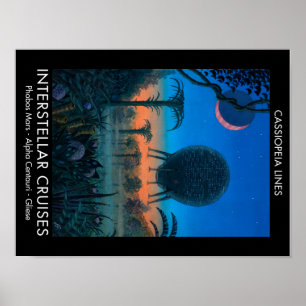 Póster El Cassiopeia alinea travesías interestelares