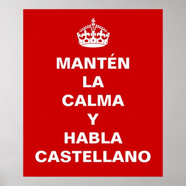Póster El castellano gracioso mantiene la calma (Frente)