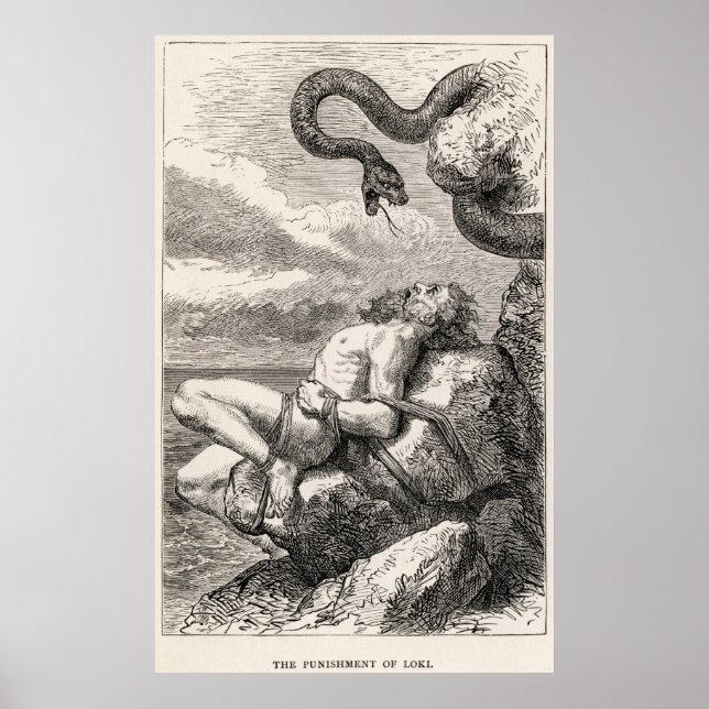 Póster El castigo de Loki por Louis Huard (Frente)