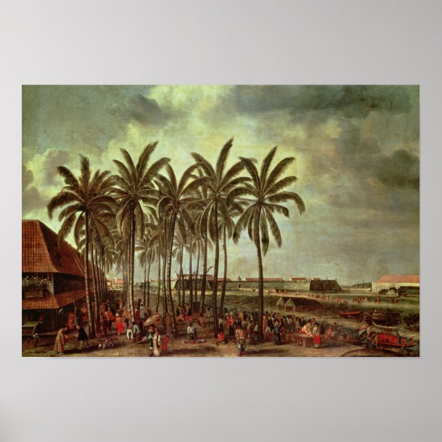 Póster El castillo de Batavia, visto desde Kali Besar (Frente)