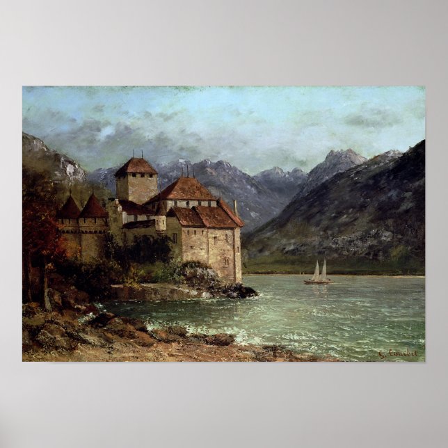 Póster El castillo de Chillon, 1875 (Frente)