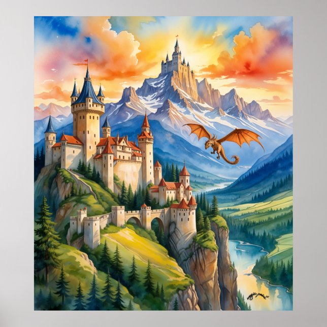 Póster El castillo del alba del dragón (Frente)