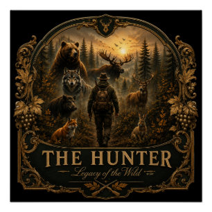 Póster El cazador, en el silencio salvaje