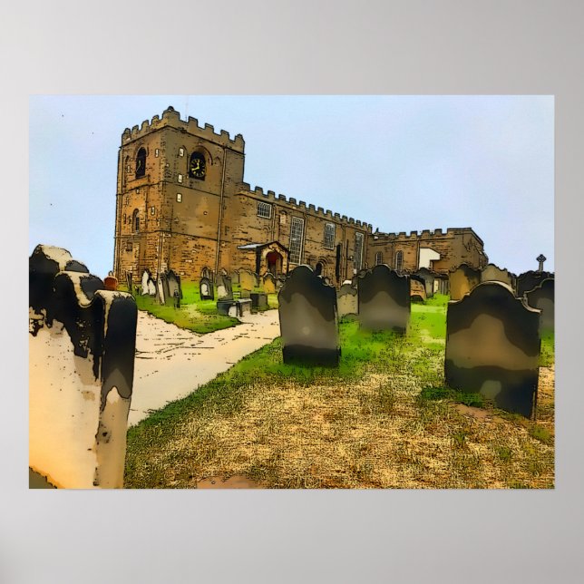 Póster El cementerio de la iglesia de Whitby St Mary (Frente)